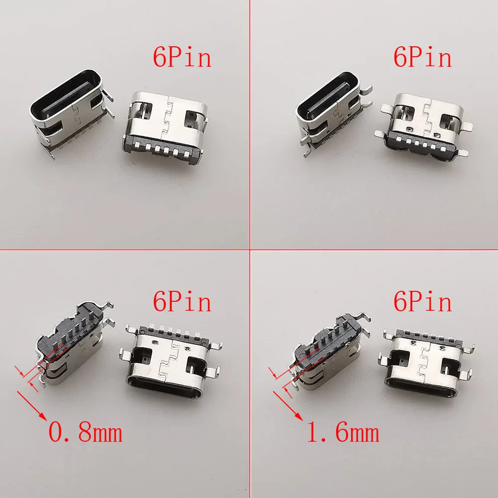 1Box Type-C USB Charging Dock Connectors 6 Pin 16 Pin USB-C 