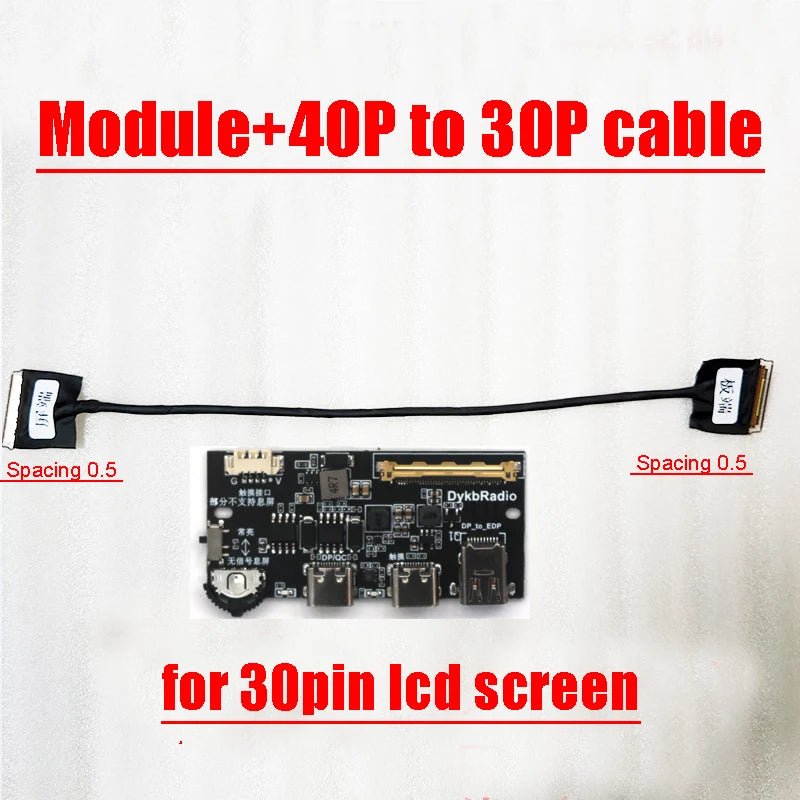 2K 4K DP to EDP Driver Board EDP Signal Adapter 144HZ 60HZ LED Portable 30pin 40pin LCD Display Screen Laptop Coaxial EDP Cable