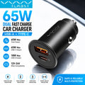 Vyvylabs 65W Car Charger Zinc Alloy Mini USB-A Type-C Fast C
