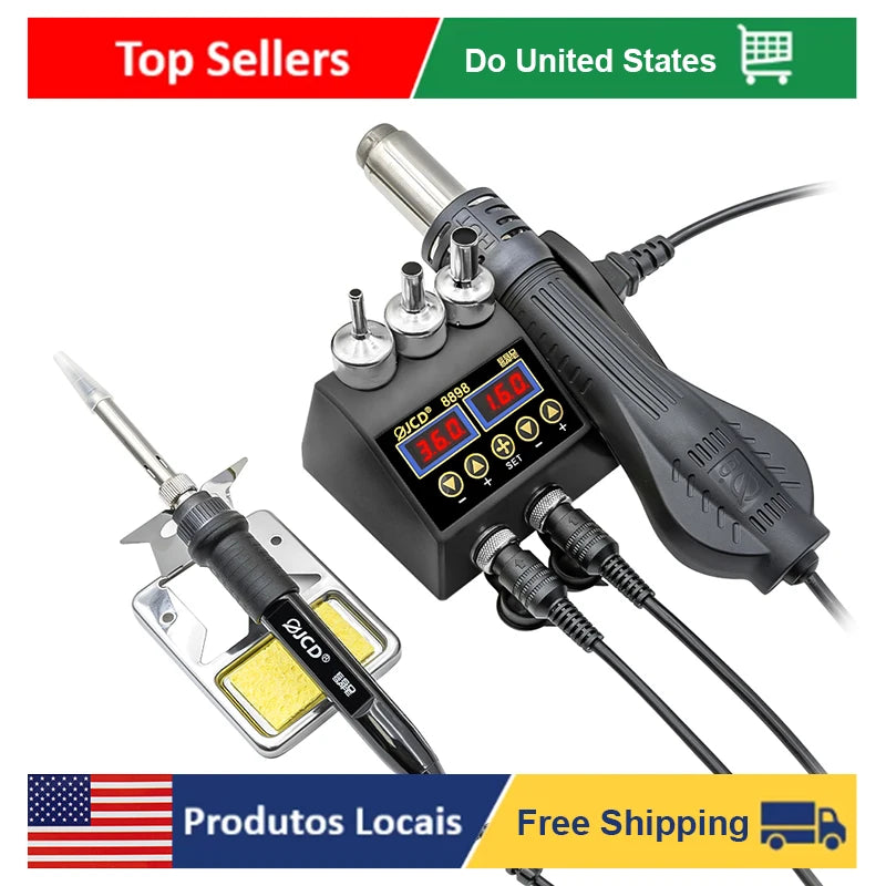 JCD 2-in-1 Soldering Station 750W LCD Digital Display Weldin
