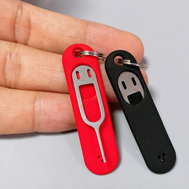 1pc Portable Anti-Lost Keychain with Sim Card Remover Openni