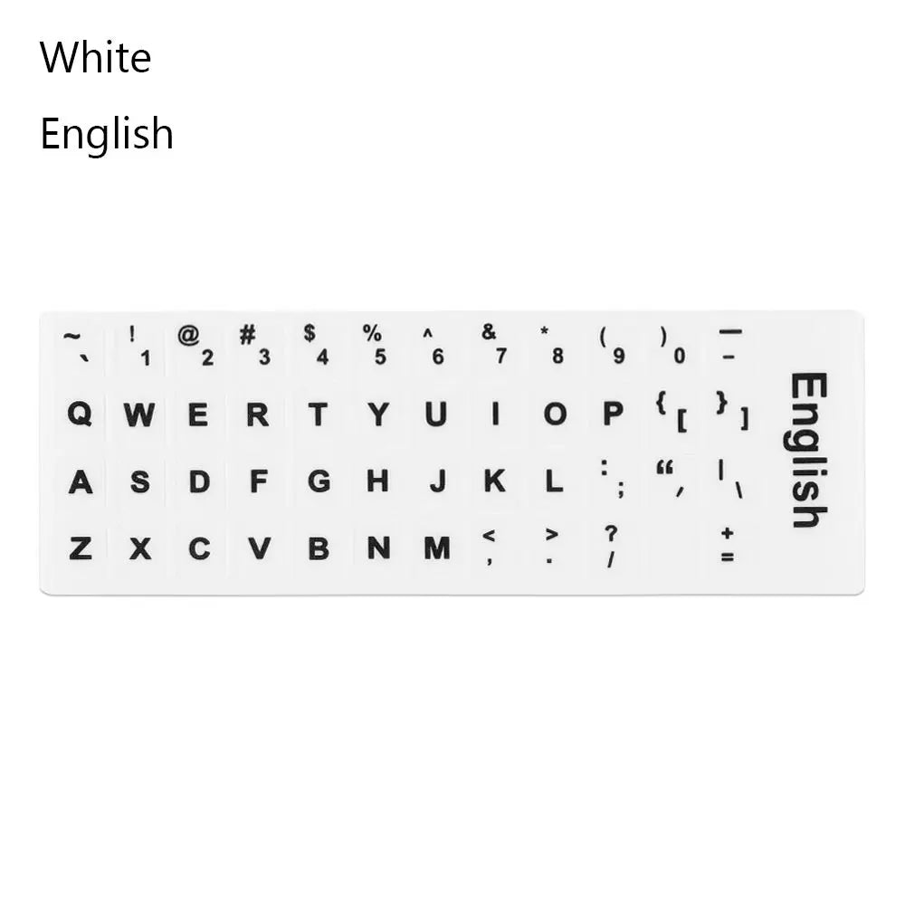 Wear-resistant Keyboard Stickers Spanish/English/Russian/Deutsch/Arabic/Italian/Japanese Letter Replacement For Laptop PC