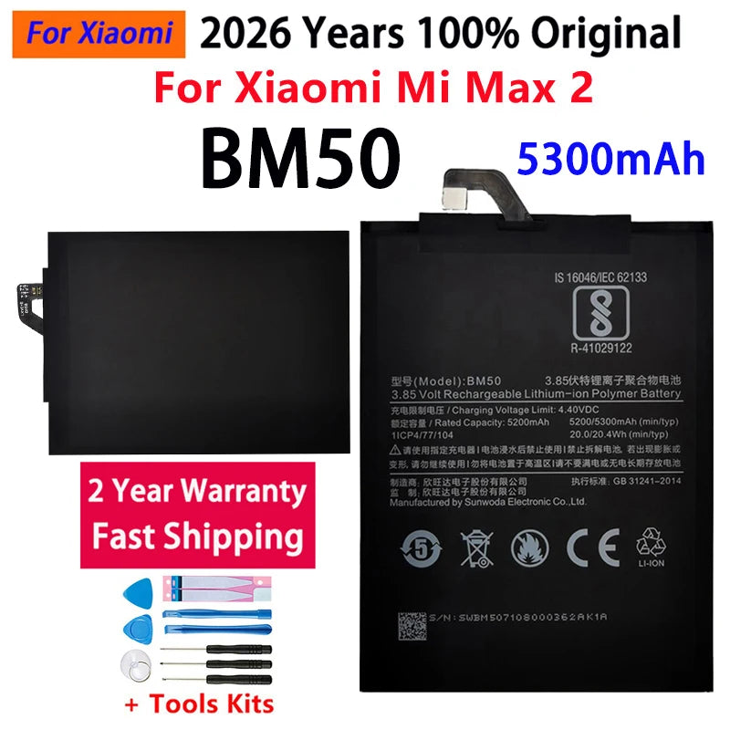 100% Original Replacement Battery For BM51 Xiaomi Mi Max 3 M