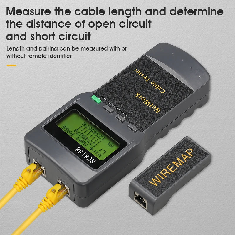 SC8108 Portable LCD Network Tester Meter&LAN Phone Cable Tes