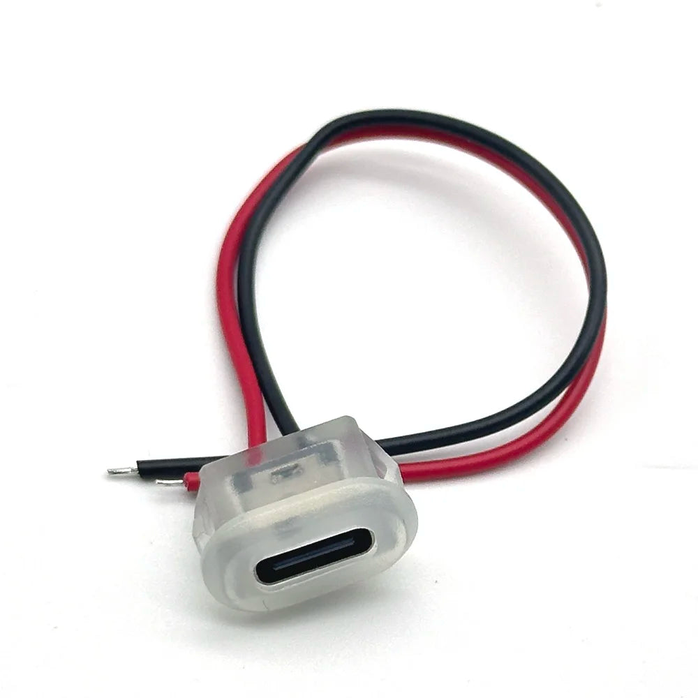 1-10Pcs USB-C Transparent Connector Type-C Direct Compressio