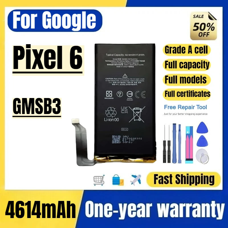 GMSB3 for Google Pixel 6 Mobile Phone Battery High Quality H
