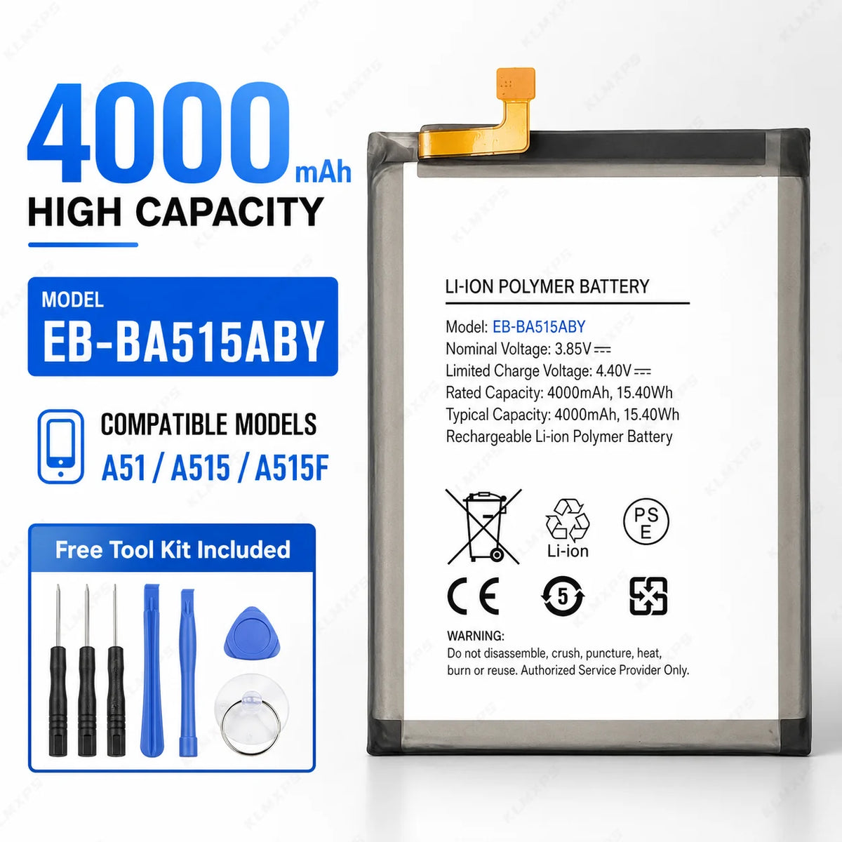 New Phone Battery for Samsung Galaxy A Series A25 A53 A33 5G A51 A32 A31 A90 A80 A40 A20e A10e EB-B Series Replacement Cell