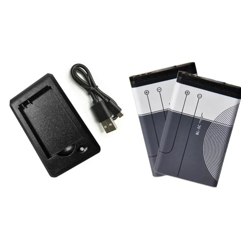 BL-5C 1200mAh 3.7V PURFIELD Phone Battery For Nokia BL5C 1100 6230 6600 1108 1112 1200 N70/91 Replacement Battery Charger
