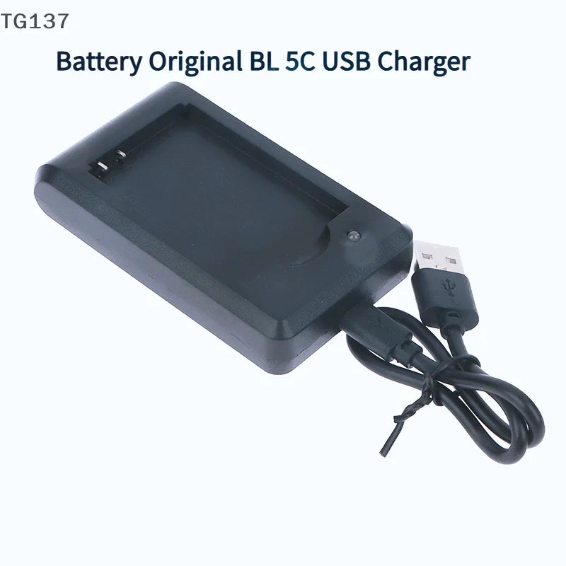1Pcs 4.2V BL 5C Original USB Battery Charger Multiple Connec