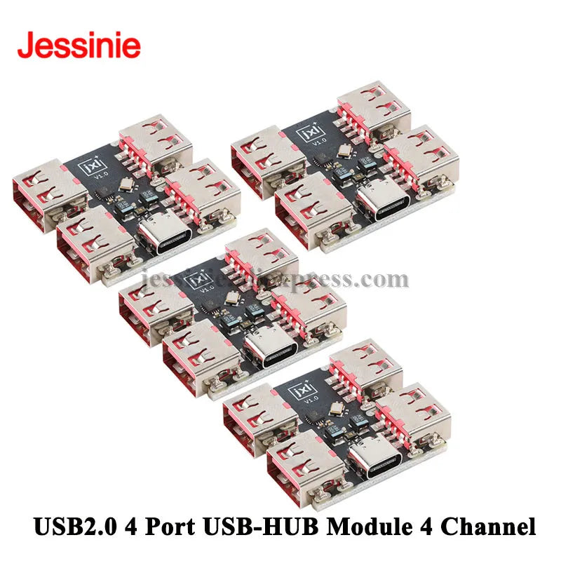 5pcs/1pc USBHUB USB 2.0 to 4 7 Channel Ways Hub PCB Module USB2.0 Splitter USB-HUB Type-C Extender Expansion Board 4 Port 40MB/S
