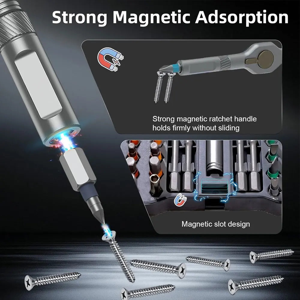 50-in-1 Magnetic Ratchet Screwdriver Set DIY Ratchet Handle 
