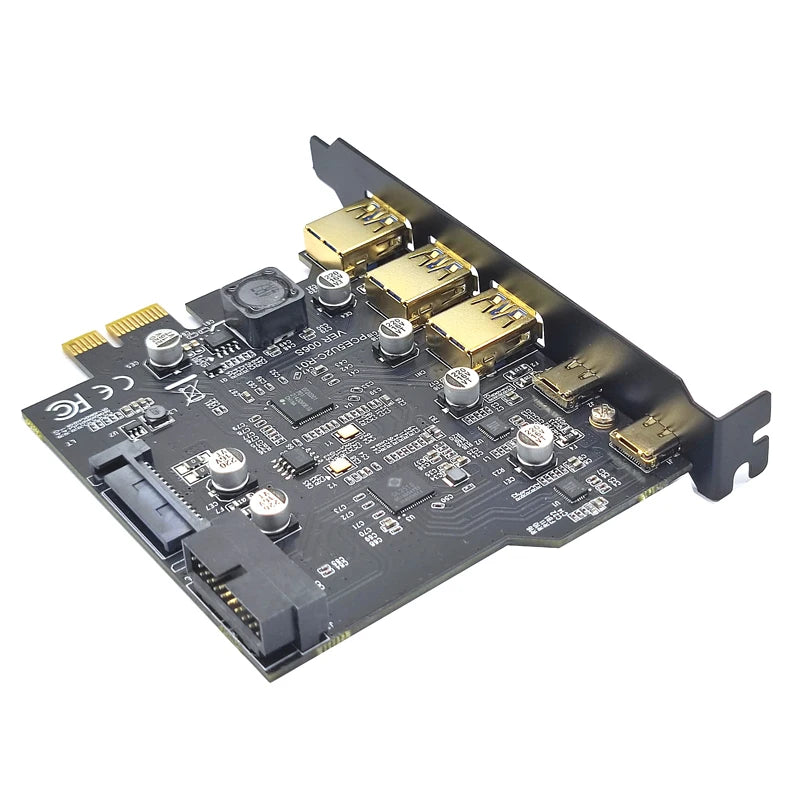 Type C USB 3.2 Gen1 PCIE Card Hub USB 3.0 PCI Express Board 