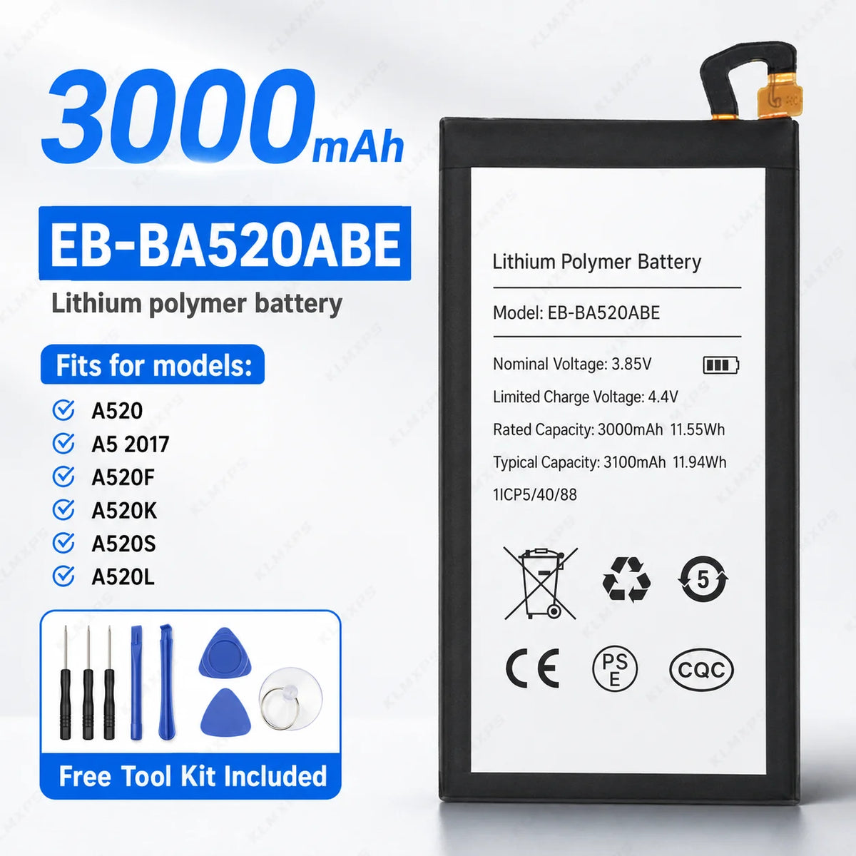 New Phone Battery for Samsung Galaxy A Series A25 A53 A33 5G A51 A32 A31 A90 A80 A40 A20e A10e EB-B Series Replacement Cell