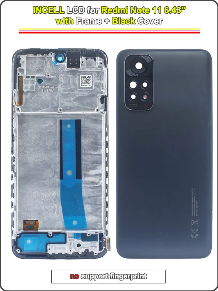 Super AMOLED LCD for Redmi Note 11 4G LCD Display Touch Screen Digitizer Replacement for Redmi Note 11 Phone 2201117TY 2201117TG