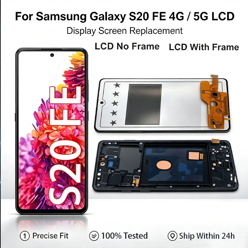 New S20 AMOLED LCD For Samsung Galaxy S20 FE 4G 5G Touch Dig