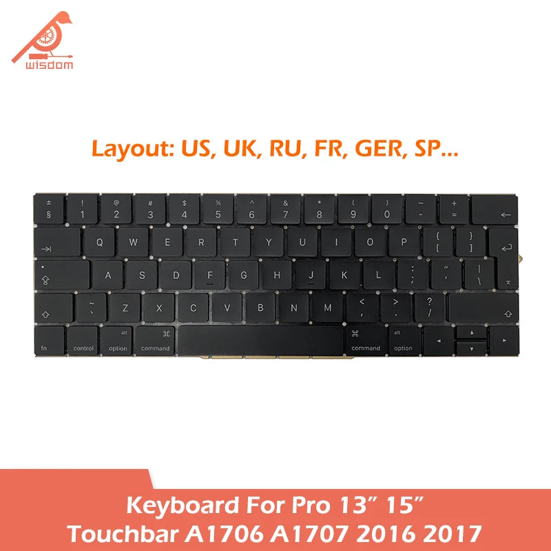 Laptop A1706 A1707 Keyboard For Macbook Pro Retina 13 15 Tou