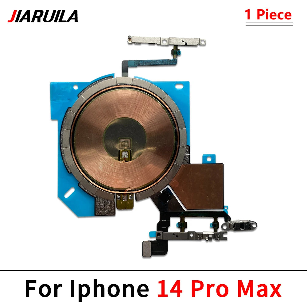 NEW Power Volume Flash Light NFC Wireless Charging Flex Cable For iPhone 12 13 mini 14 Pro Max 15 Plus Phone Repair Parts