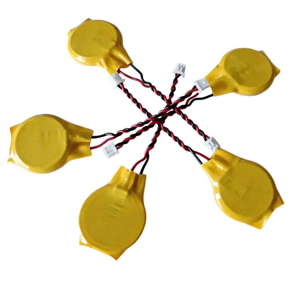5PCS CR2032 CR2025 CR2016 3V Battery with 2Pin Wire Connecto