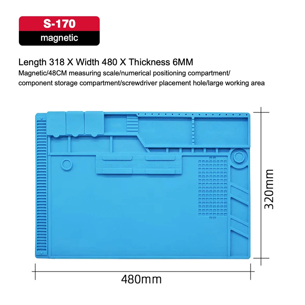 Silicone Soldering Pad Desk Platform Mat for Welding Station