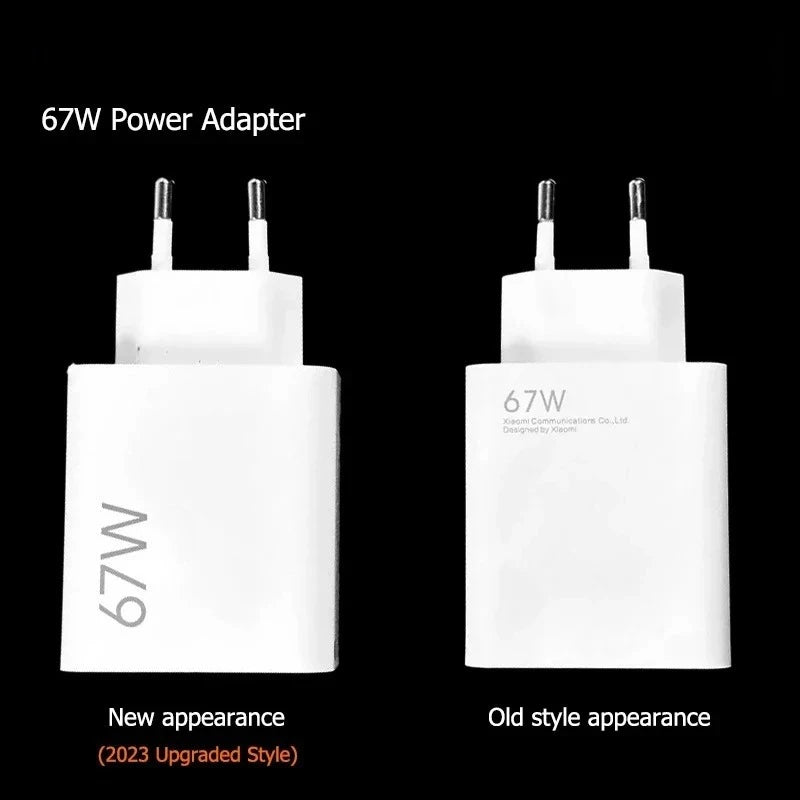 67W Xiaomi Turbo EU US Charger With 1M 6A Usb Type C Cable F