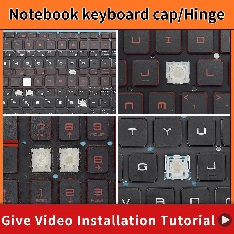 Replacement Key Cap&Hinge For MSI GP75 GL75 MS-17E4 LCD MS-1