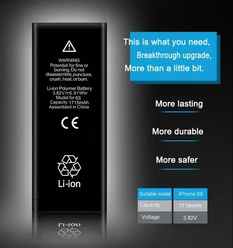 0 Cycle Replacement Battery for iPhone 11 12 13 14 Pro Max M