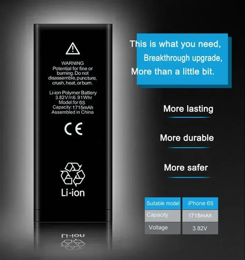 0 Cycle Replacement Battery for iPhone 11 12 13 14 Pro Max M