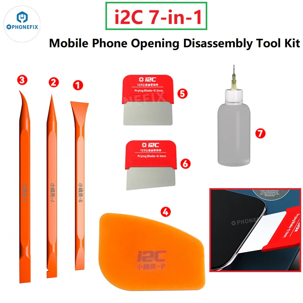 i2C 7 in 1 Electronic Disassembly Tool Set with Spudger Blad