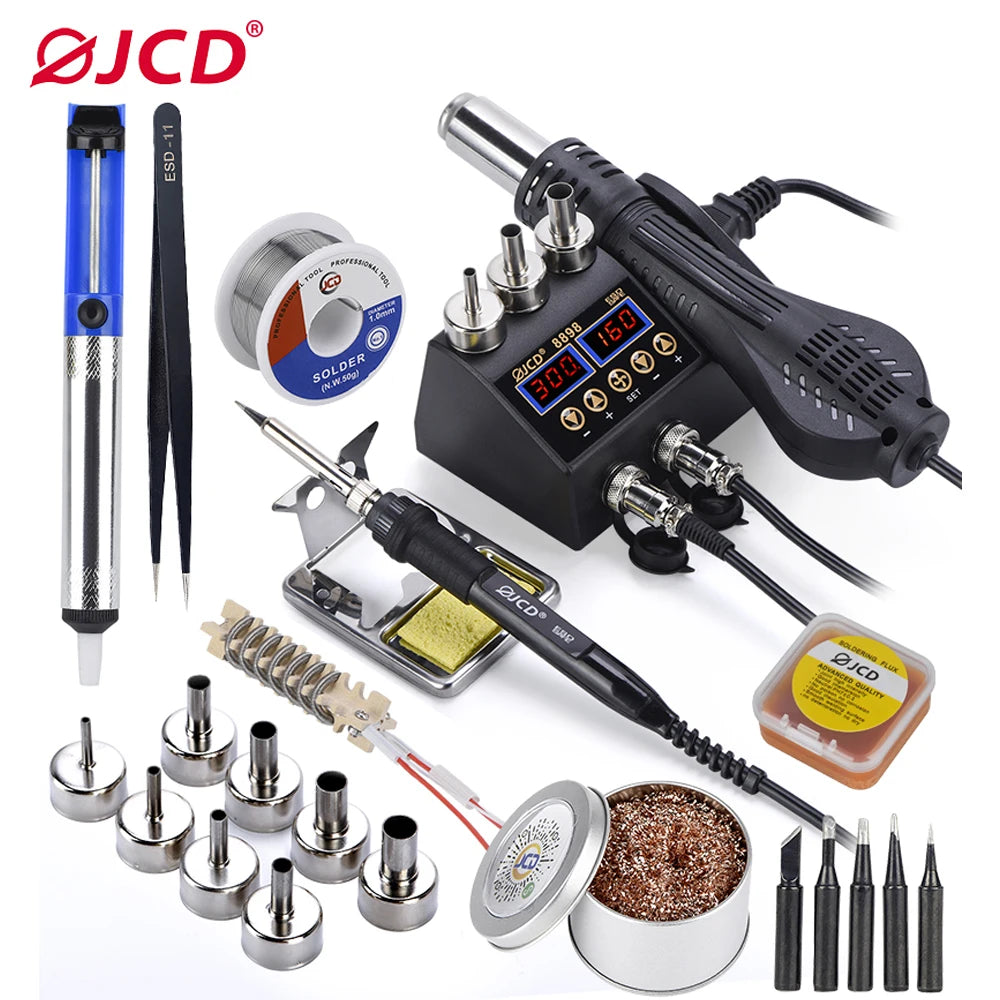 JCD 2 in 1 750W Soldering Station LCD Digital display Rework