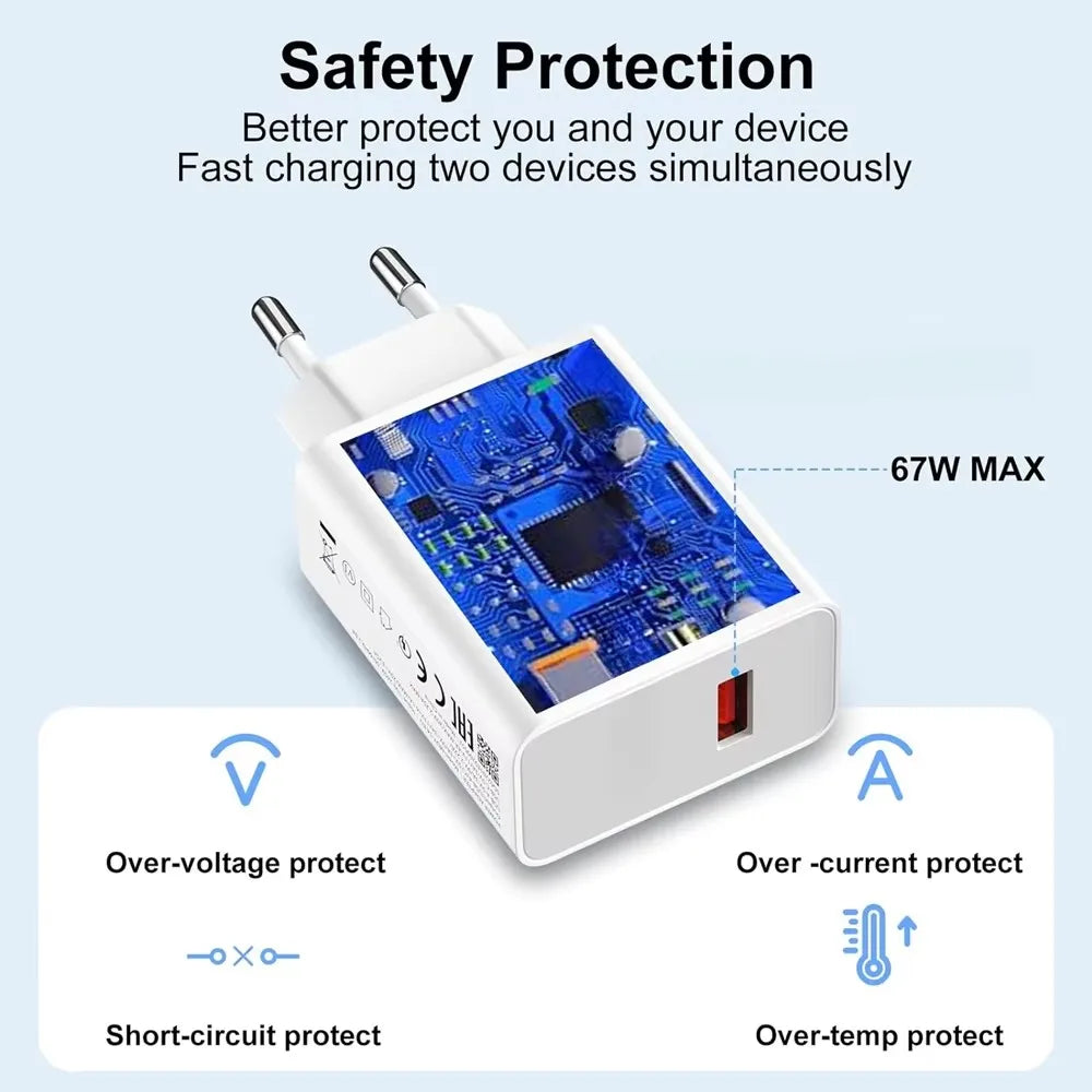 6A 67W Ultra Fast Charger For Xiaomi 11 12 Lite 13T 14T 15 1