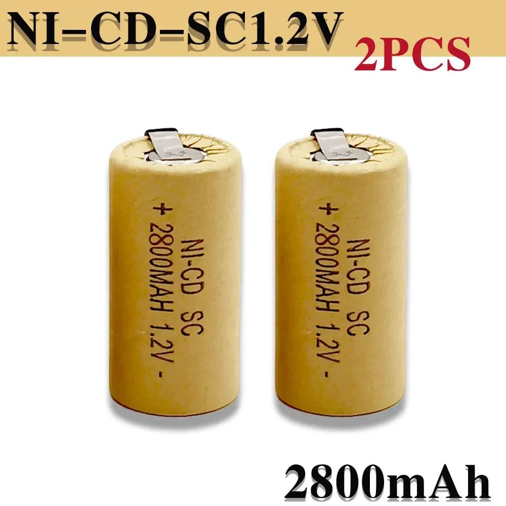 Hot Seller 1.2V 2200mAh/2800mAh Nickel-Cadmium Rechargeable Battery Suitable for Use as a Replacement Battery in Multiple Power