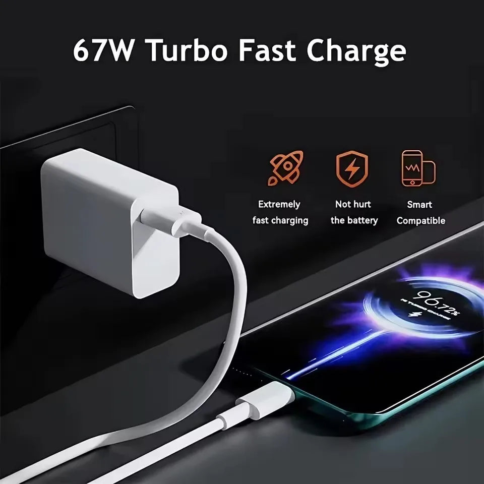6A 67W Ultra Fast Charger For Xiaomi 11 12 Lite 13T 14T 15 1