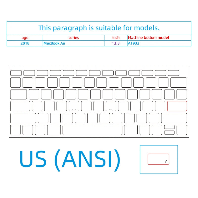Transparent Matte Keyboard Stickers for MacBook Us Qwerty Blank Keycap Labels Decal Protector Replacement Keyboard Key Stickers