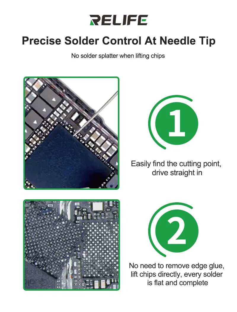 RELIFE TX3 Chip Pry Needle Tool Kit with Ergonomic Handle fo