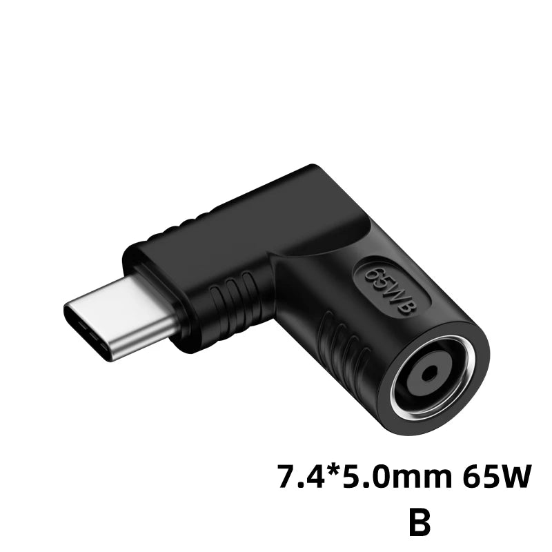 DC to Type C PD Power Jack Connector Universal Laptop Charger to 65W USB C PD Adapter Converter for Macbook POCO Samsung Xiaomi