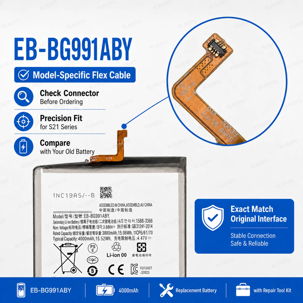 4000mAh EB-BG991ABY Battery For Samsung Galaxy S21 5G G991B 