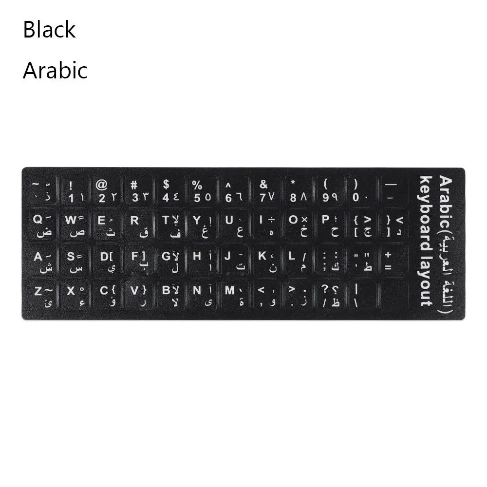 Wear-resistant Keyboard Stickers Spanish/English/Russian/Deutsch/Arabic/Italian/Japanese Letter Replacement For Laptop PC