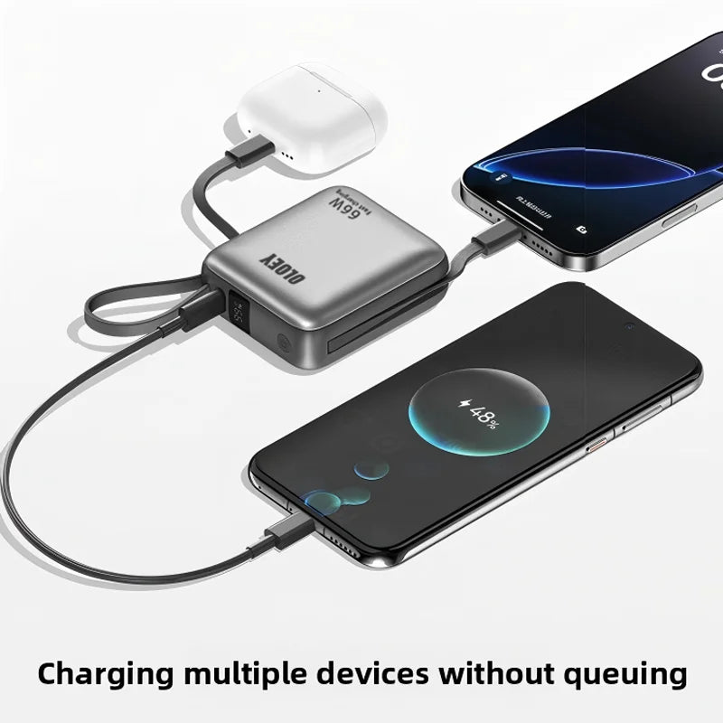 66W 100000mAh Power Bank Fast Charging PD 22W Portable Mini 