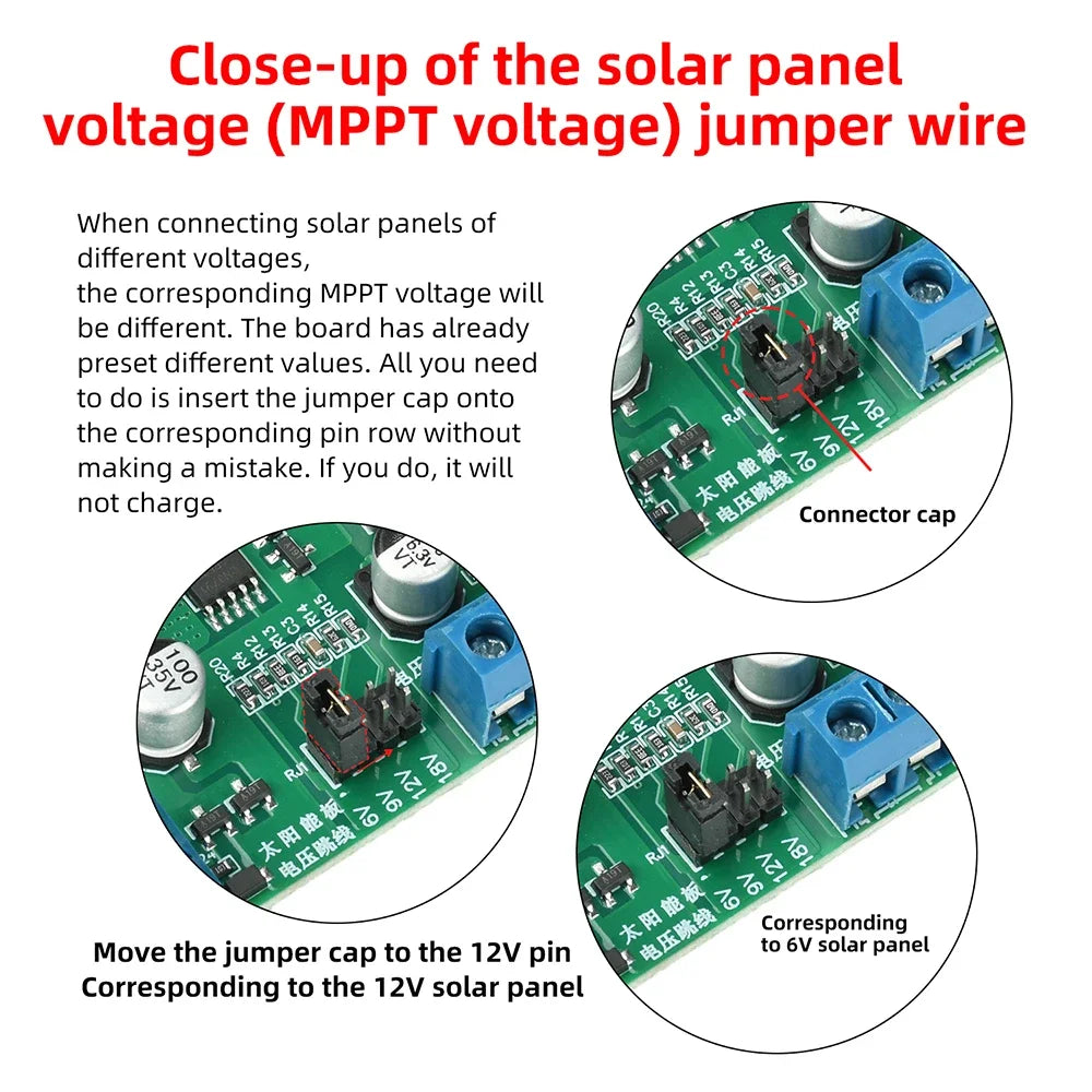MPPT Solar Charger Control Board 5V 2.1A USB Output Anti Rev