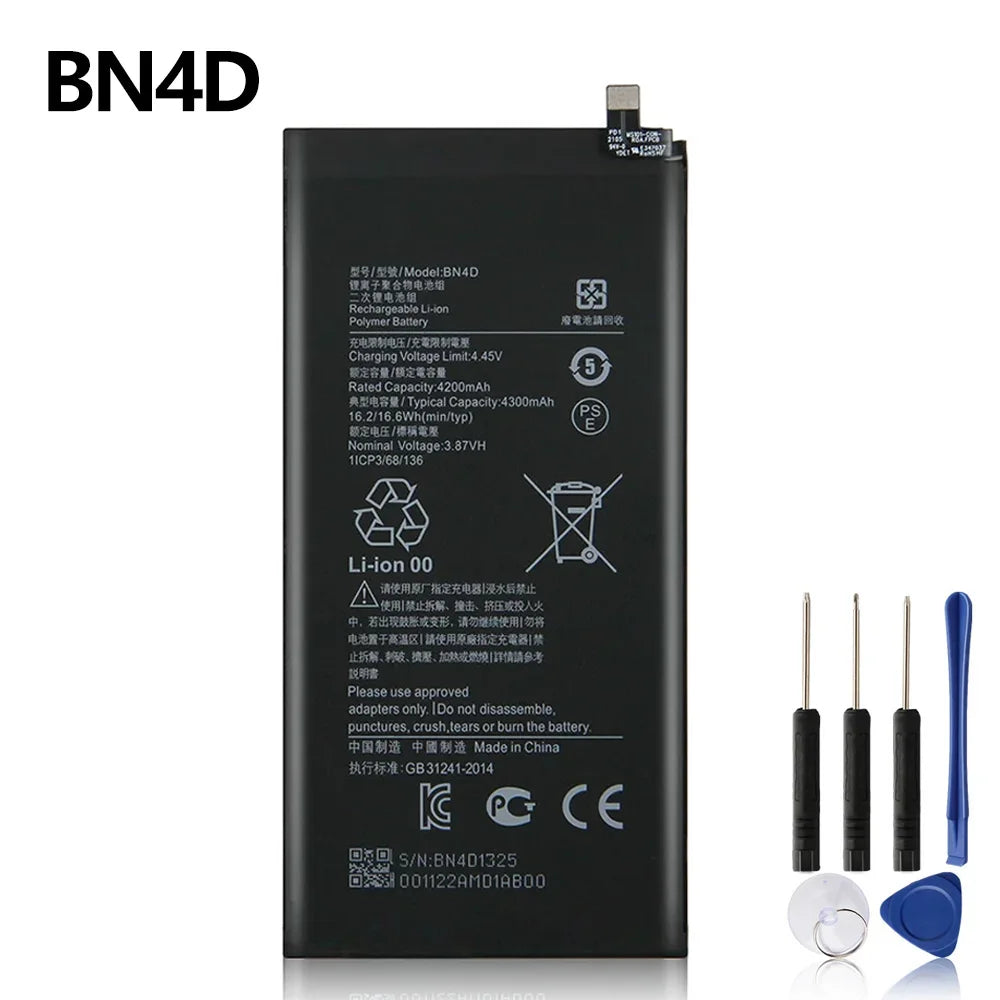 Replacement Battery For XiaoMi Mi Pad 5Pro Pad 5 Pro BN4E BN4D Rechargeable Phone Battery With Tools