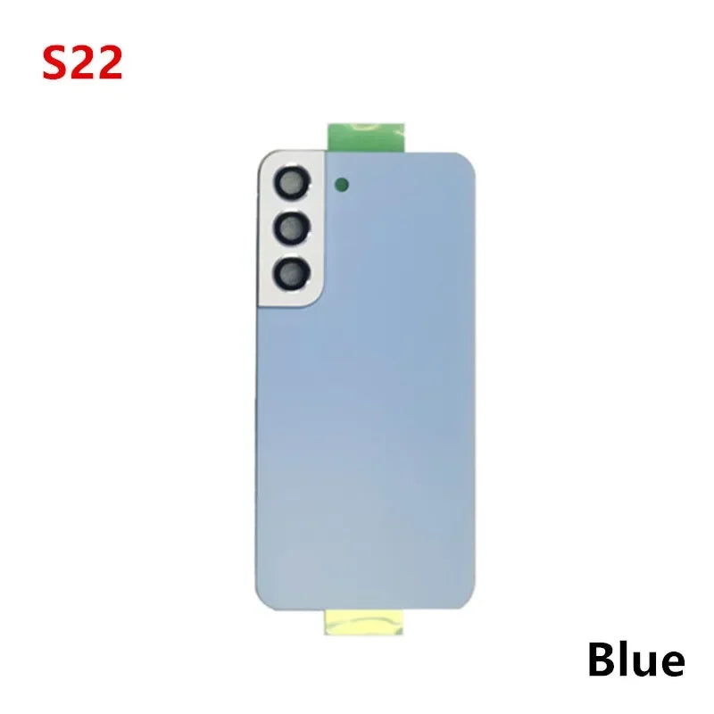 S 22 Housing For Samsung Galaxy S22 S901 Glass Battery Back Cover Repair Replace Door Phone Rear Case + Camera Lens