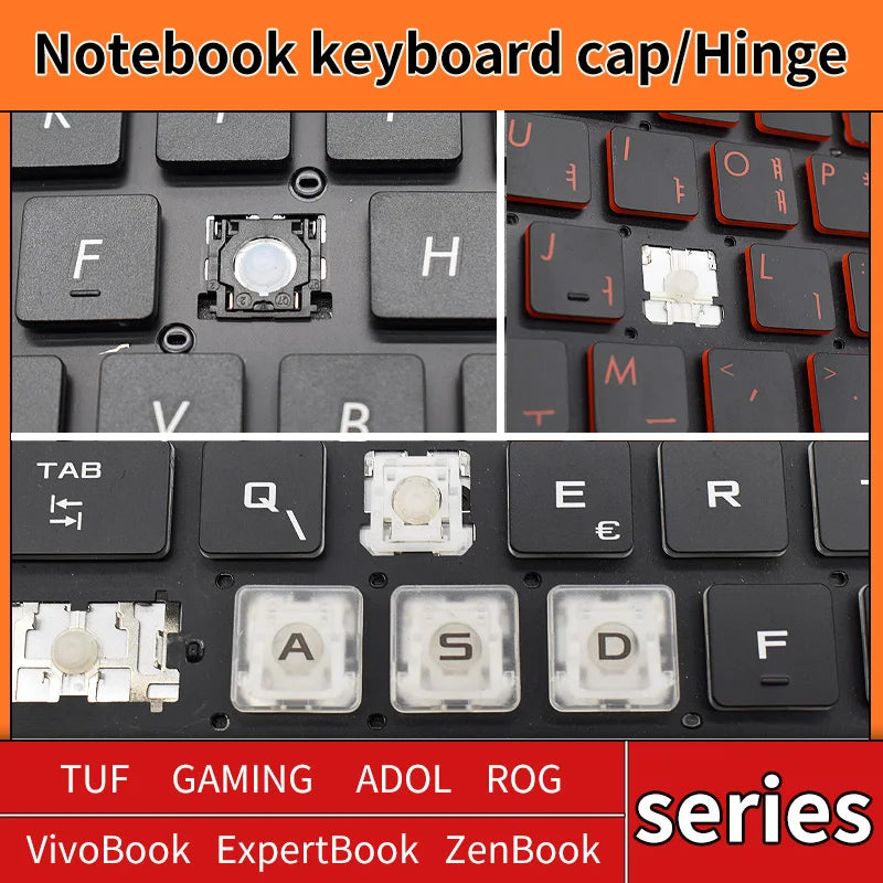 Replacement Keycap Key Cap Rubber Scissor Clip Hinge For ASU
