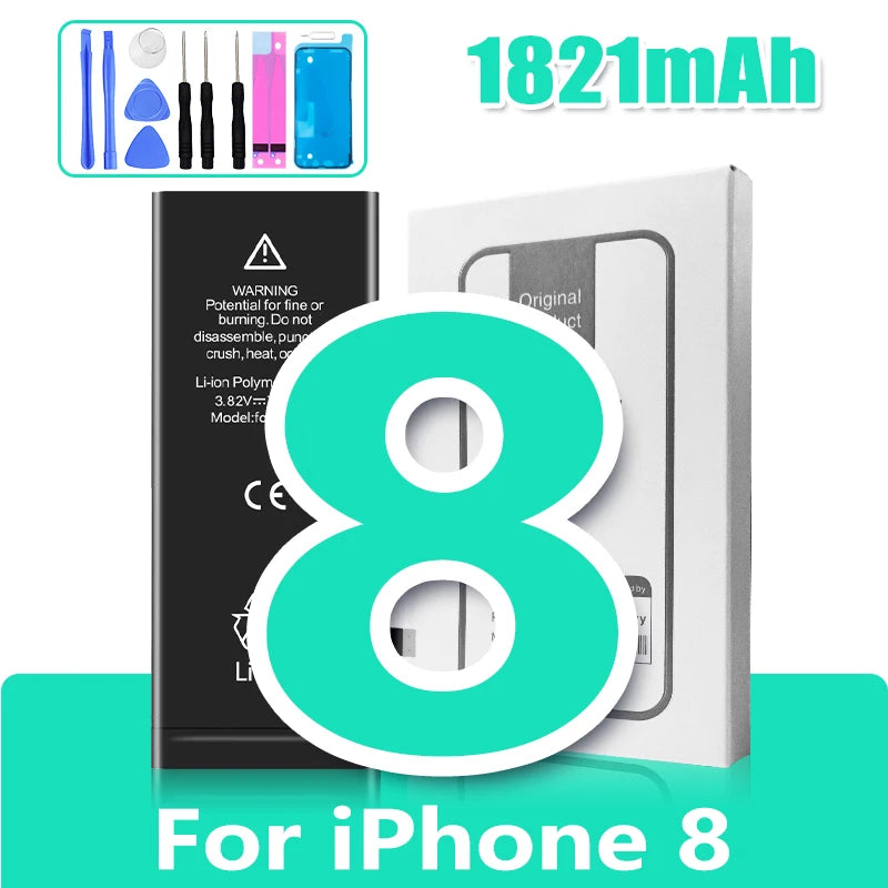 Battery for iPhone 6S 6 Plus 7 8 X XR XS Max 11 11 Pro Mobile Phone Replacement Cell High Capacity with Free Tools Set DIY