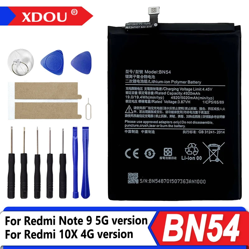 Brand New BN54 5020mAh Battery For Xiaomi Redmi Note 9 5G ve