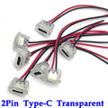 1-10Pcs USB-C Transparent Connector Type-C Direct Compressio