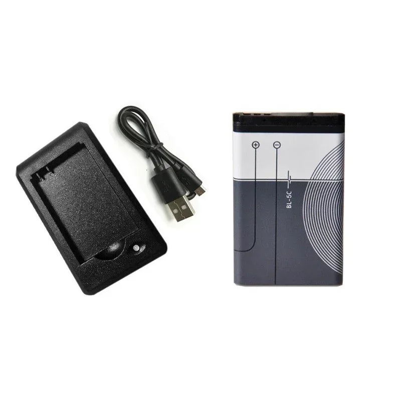 PURFIELD BL-5C 1200mAh Mobile Phone Battery For Nokia BL-5C 1100 6230 6600 1108 1112 1200 n70 n91 Replacement Battery Charger