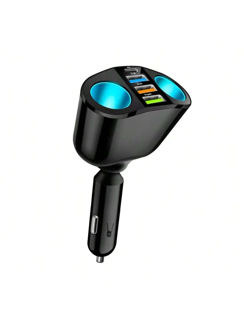 Elough 66W Super Fast Charge QC3.0 Car Charger with 2 in 1 Digital Display Multi functional USB Car Charger