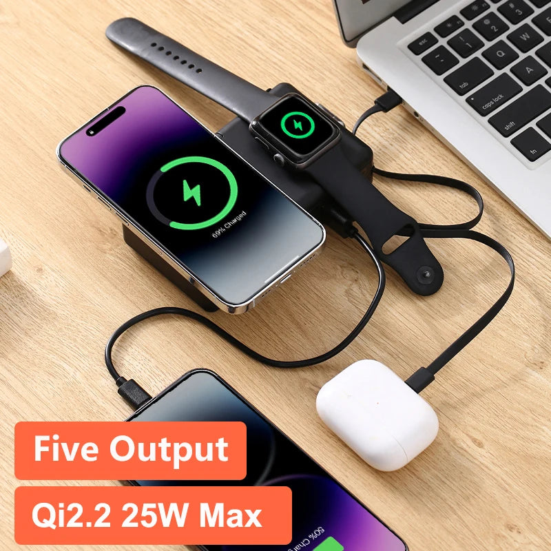 65W GaN USB Type C Charger Power Bank 20000mAh Qi2.2 25W Mag