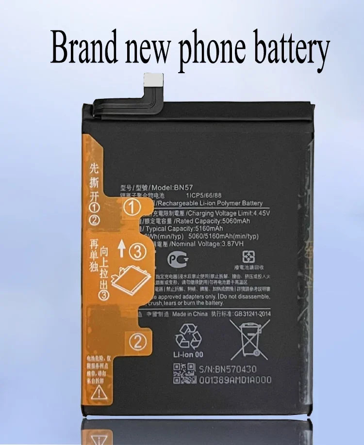 100% High Capacity BN57 Battery For XIAOMI POCO X3 NFC/ POCO