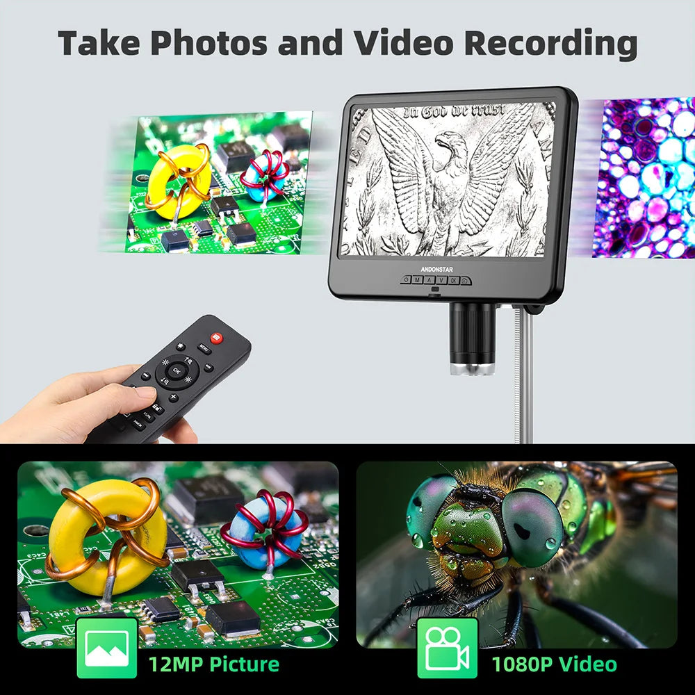 Andonstar AD210 Digital Microscope 10.1 Inch Adjustable LCD 